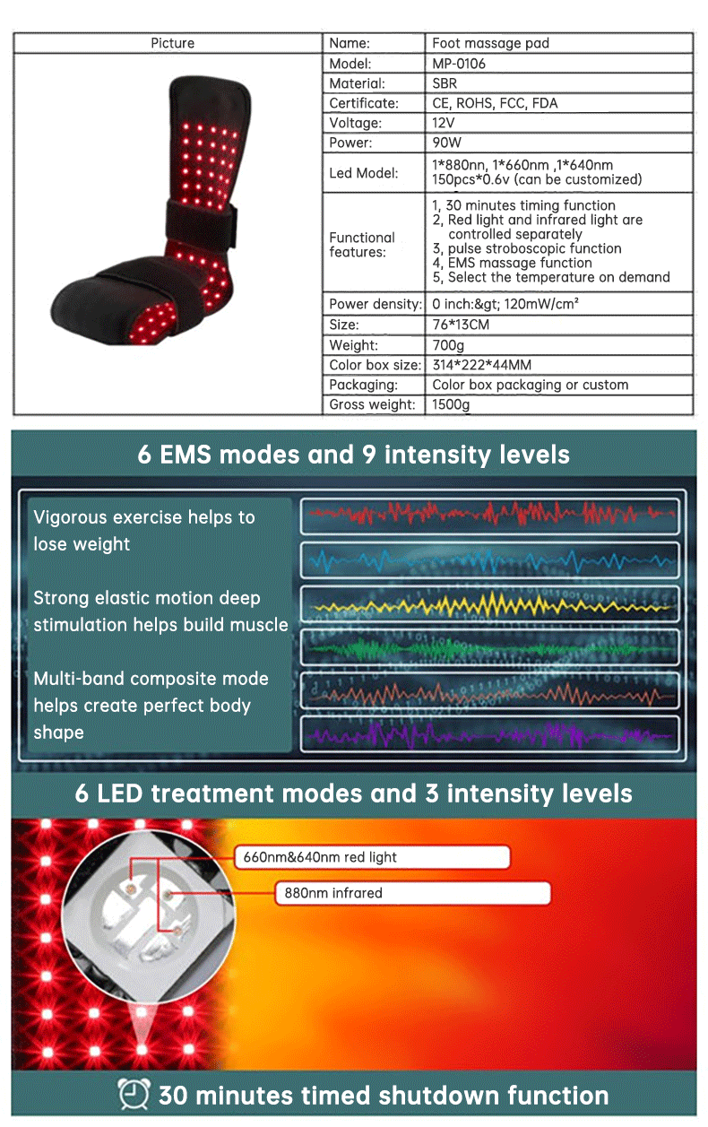 SportZone.co.nz 90W Red Light Therapy Belt with EMS Massage Heat Pulse Red &amp; Infrared LED 760mm 90W Red Light Therapy Belt with EMS Massage Heat Pulse Red &amp; Infrared LED 760mm