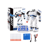 dealonline.co.nz dealonlinenz Intelligent RC Robot Toy Remote Control Robot AD Police RC Robot With Light And Sound Defender
