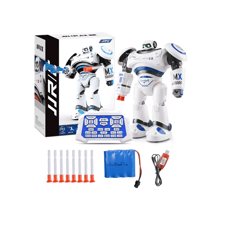 dealonline.co.nz dealonlinenz Intelligent RC Robot Toy Remote Control Robot AD Police RC Robot With Light And Sound Defender