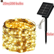 Outdoor Solar String Lights Copper Wire Christmas Wedding Party 20M (200 bulbs) by dealonline.co.nz