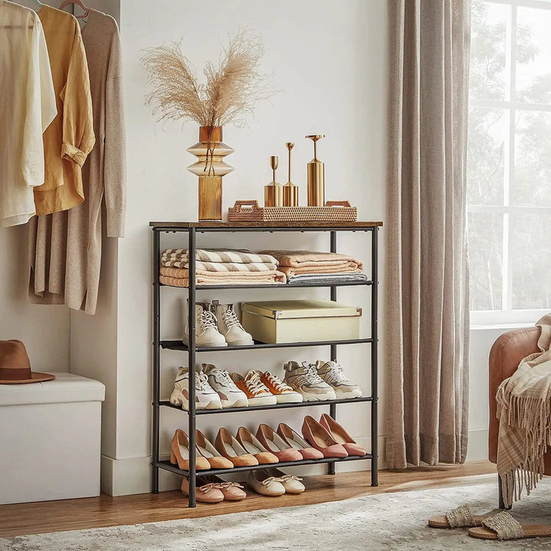 The Shopsite Home-living Shoe Rack Organiser 5 Tier Narrow Shoe Storage Shelf Shoe Rack Organiser 5 Tier Narrow Shoe Storage Shelf