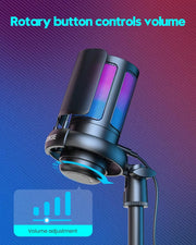 Gaming Microphone, USB PC Mic for Podcasts Videos, Streaming by salelink.co.nz