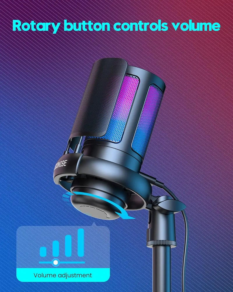 Gaming Microphone, USB PC Mic for Podcasts Videos, Streaming by salelink.co.nz