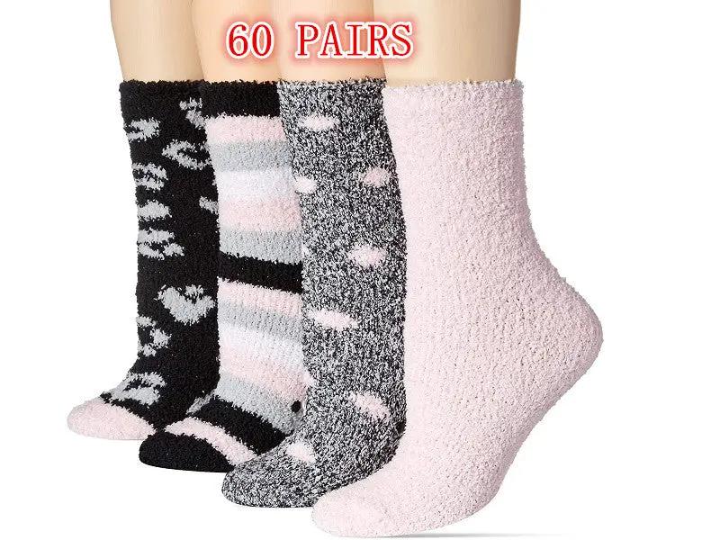 WHOLESALE - (60 Pairs) Soft & Warm Fleece Socks by dealonline.co.nz
