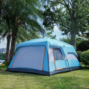 Camping Tent For 6-10persons 380x260x195cm Blue by salelink.co.nz