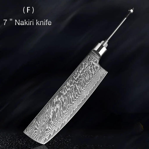 Damascus Knife Embryo High Hardness Kitchen Knives 7DPDMCR6 201mm by China Dropship