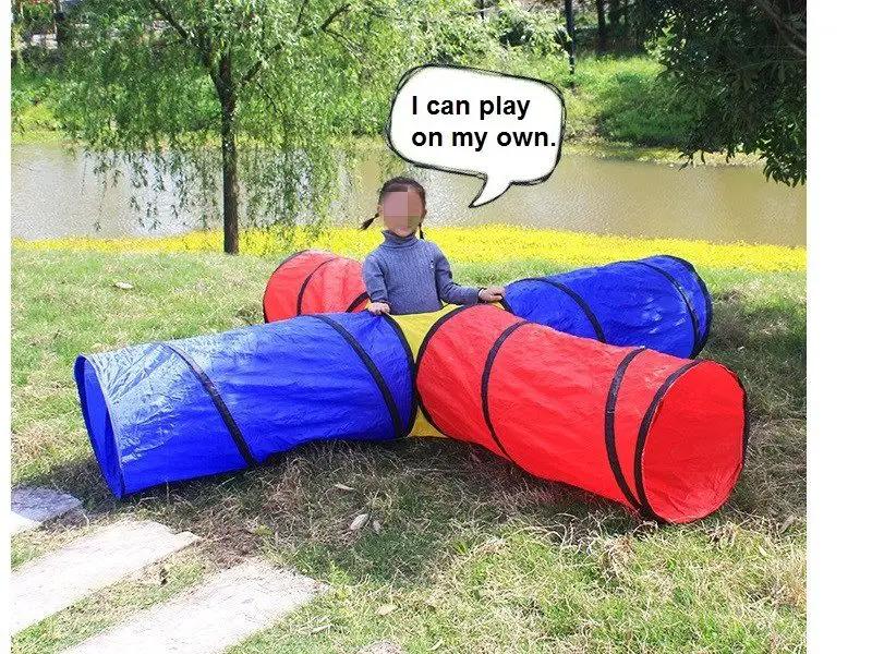 248CM Simple Pop-Up Play Tunnel Tube Toy by dealonline.co.nz