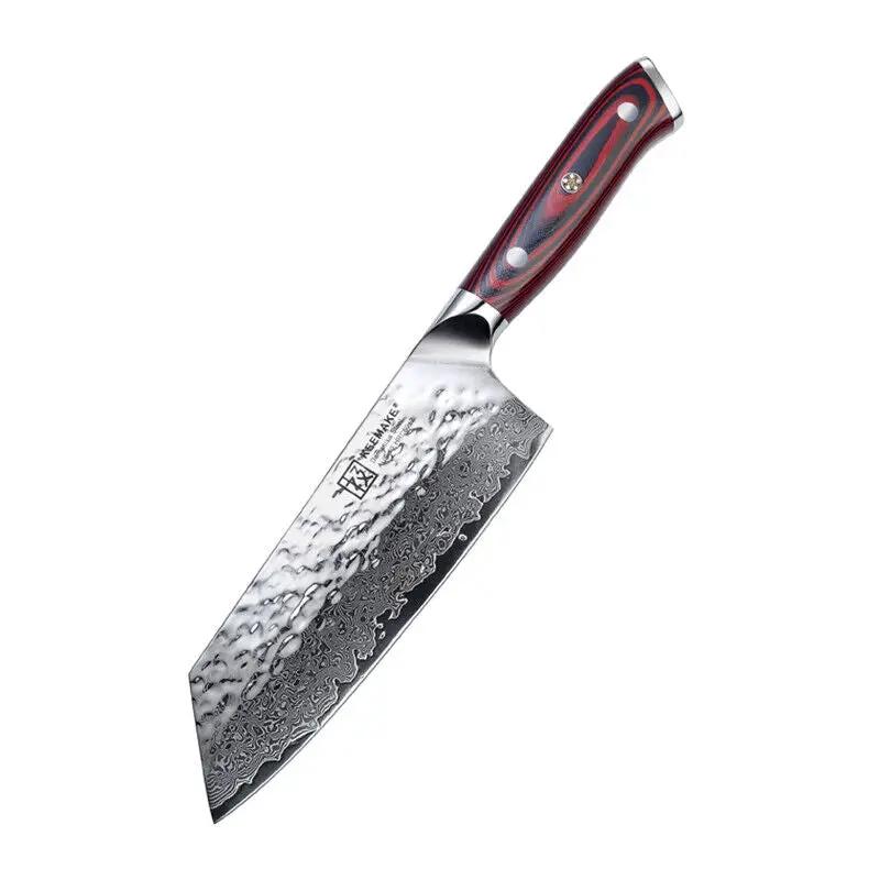Keemake Nakiri Knife 7 Inch Damascus Steel Kitchen Chinese Meat Cleaver Knife by China Dropship