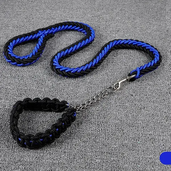LARGE BLUE&RED Strong Dog Leash Climbing Rope Threaded Pet Training by dealonline.co.nz