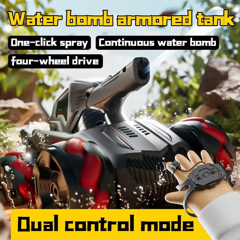 RC Car 4WD 2.4G Wireless Gesture Sensing RC Tank Water Bomb Spray Stunt by dealonline.co.nz