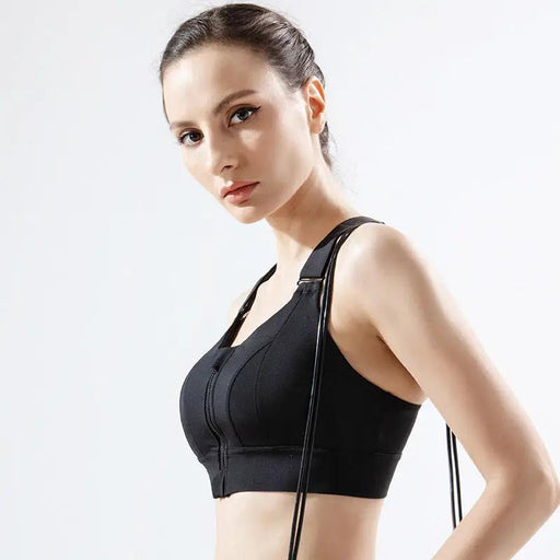 Mead's Supply & Equipment Outfitters limited Sports Bras High-Impact Women's Sports Bra with Front Zipper High-Impact Women's Sports Bra with Front Zipper