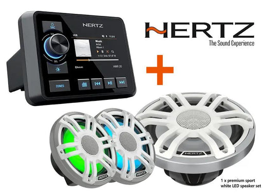 Hertz Audio Pack - HMR20 + premium sport speaker white LED by Agboss