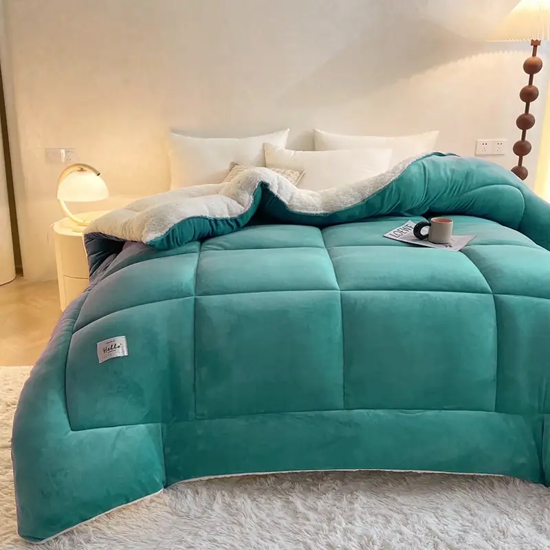 Thicken Blanket Soft Luxury Heavy 3kg Quilted Bedding Warm Cozy Machine Washable by dealonline.co.nz