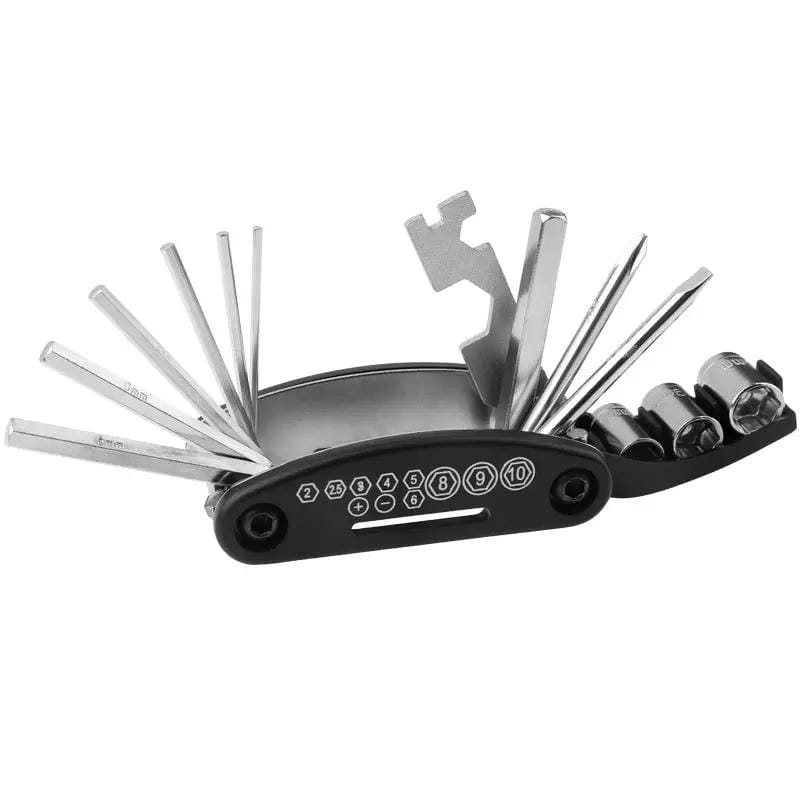 ECOTREK Bicycle Repair Kits ECOTREK 16 in 1 Compact Bike Multi Tool and Puncture Repair Kit ECOTREK 16 In 1 Bike Multi Tool And Puncture Kit