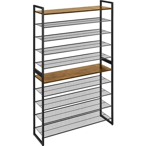 10-Tier Iron Shoe Rack Organizer by Yaheetech