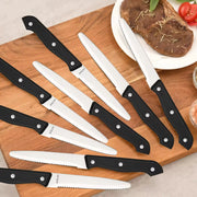 12-piece Kitchen Knife And Accessory Set With High-carbon Stainless Steel Blades, Including Meat And Steak Knives, With ABS Handles - Primary color by China Dropship
