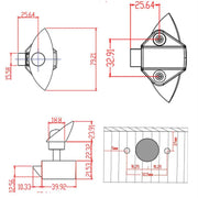 Handle Caravan RV Cupboard/Drawer Zinc Alloy Push Lock Latch Knob by salelink.co.nz