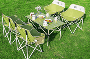 Urban Wave Premium Roll-Up Camping Table | Lightweight Carbon Steel YQ72214 by ECOTREK