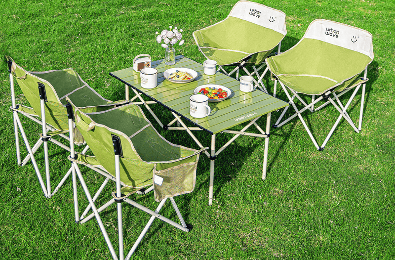 Urban Wave Premium Roll-Up Camping Table | Lightweight Carbon Steel YQ72214 by ECOTREK