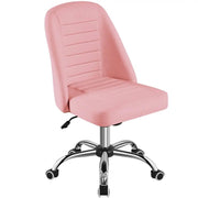 Modern Tufted Armless Computer Chair Task Chair Vanity Chair by Yaheetech