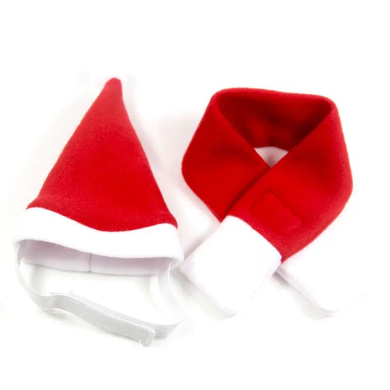 Dog Cat Christmas Costume Pet Decoration Hat & Scarf by salelink.co.nz