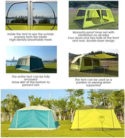 Camping Tent 420x305x210cm - Blue by salelink.co.nz