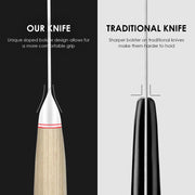 Vegetable Cleaver - Japanese Cleaver 6.5 Inch Chopping Knife High Carbon Stainless Steel Knives With Wooden Handle 6.5 Inch Cleaver Knife - Paring Knife by China Dropship