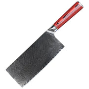 Damascus Steel Chinese Cleaver Household Meat Red by China Dropship