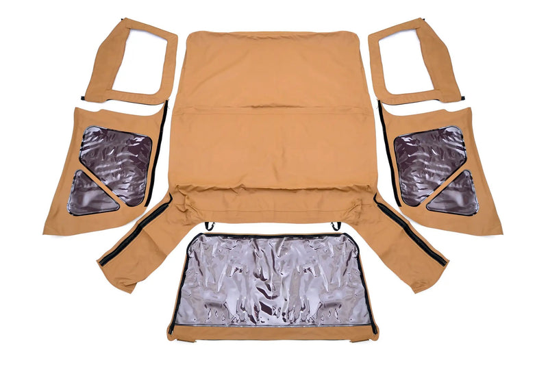 Jeep Replacement Soft Top Spice 97-06 TJ Wrangler Half Steel Doors Rough Country by Magwarehouse.com