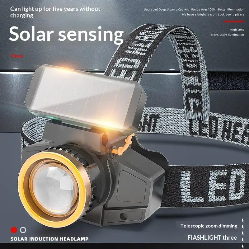 Solar-Powered Headlamp Fishing Light - Solar-Powered Headlamp Fishing Light Induction by China Dropship