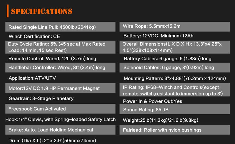 X-Bull Electric Winch 4500LBS by salelink.co.nz