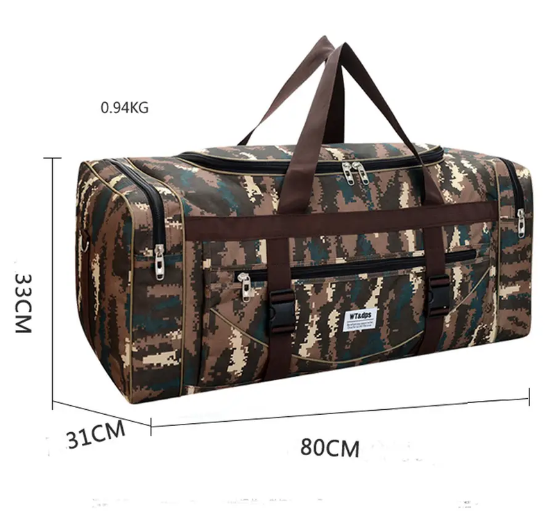 Ecotrek Large 79L Duffel Tote Travel Bag - Camouflage Weekend Luggage KX59401 by ECOTREK