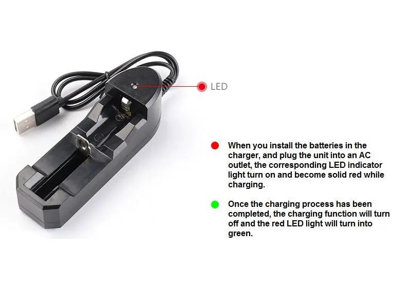 USB Charger for 18650 Rechargeable Battery by dealonline.co.nz