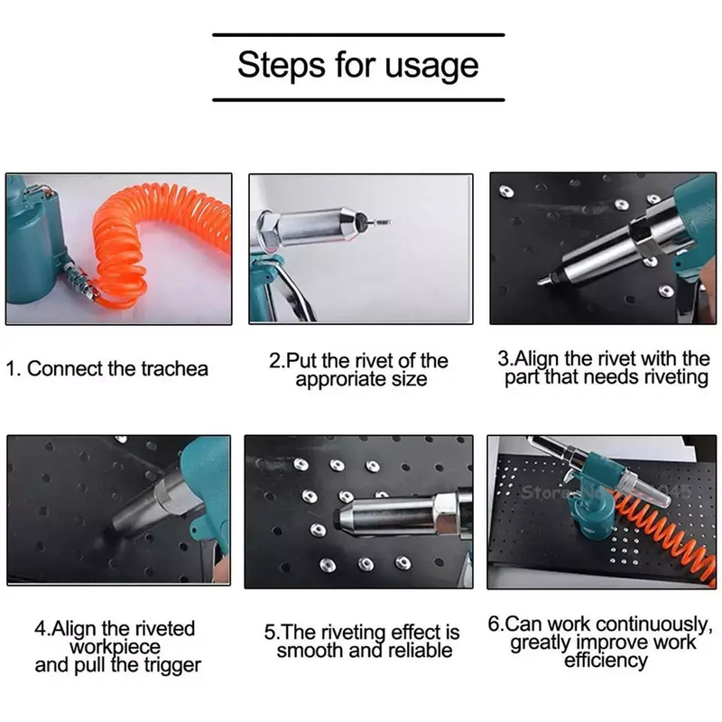 Pneumatic Rivet Gun Kit by salelink.co.nz