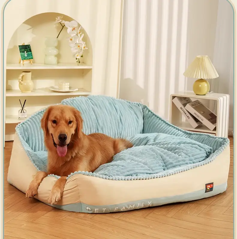 120CM High back bolster comfort Pet Dog Bed Super Thick Warm by dealonline.co.nz
