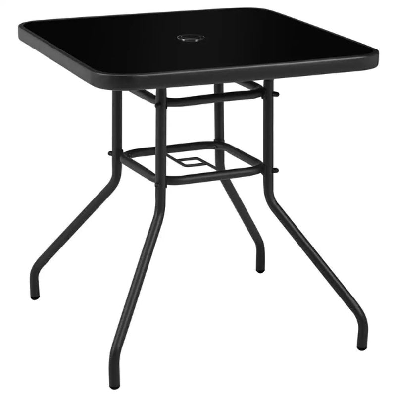 28″ Square Patio Bistro Table with Umbrella Hole by Yaheetech