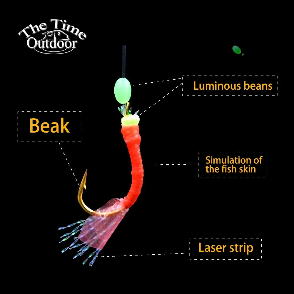 5 Packs High Quality Sabiki Sea Fishing Lures Rigs Hooks Saltwater Soft Fishing Lure Tackle For Big Game de pesca - Action Outdoors Kiwi