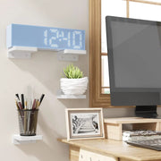 Mini Floating Shelves Wall Mounted Set of 4 White by salelink.co.nz