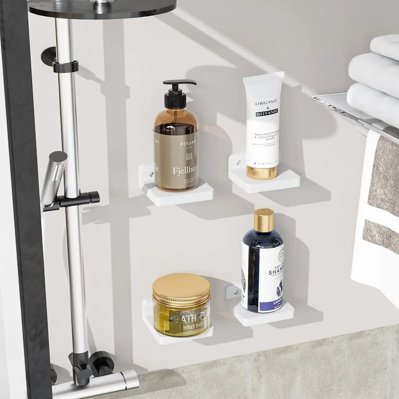Mini Floating Shelves Wall Mounted Set of 4 White by salelink.co.nz