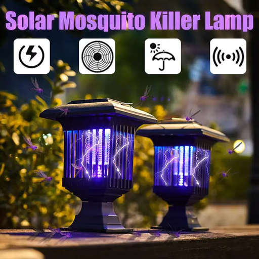 Solar Mosquito Killer Lamp Outdoor Waterproof Bug Zapper Light LED by dealonline.co.nz