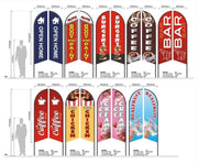 REALFRUIT ICECREAM Pre-print Double Sided Feather Flag Business Commersial by dealonline.co.nz