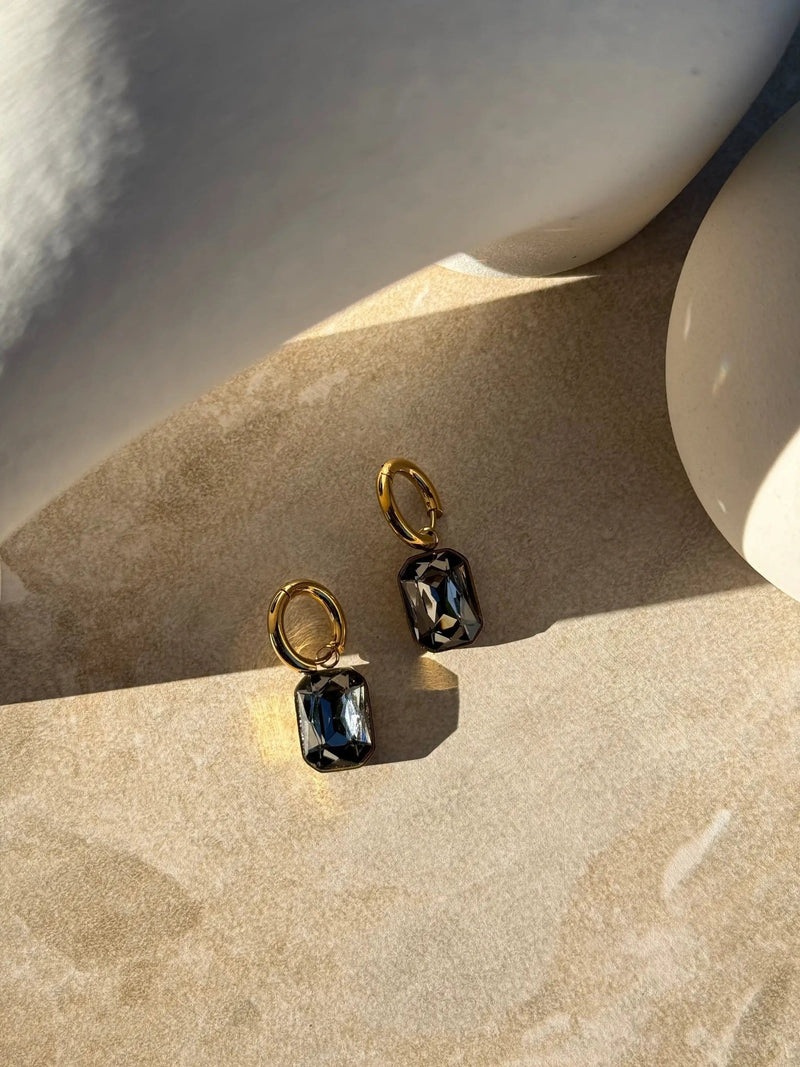 Taimana Pango Gold Huggies by Tahana Jewellery