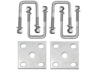 Square U-Bolt & Axle Plate Kit (Galvanised) - M12 51x120mm by Trojan