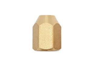 Brass Flare Nut - 1/2" Hex Double Flare - 3/8" UNF