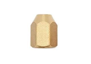 Trojan Trailer Brake Components Brass Flare Nut - 1/2" Hex Double Flare - 3/8" UNF Brass Flare Nut - 1/2" Hex Double Flare - 3/8" UNF