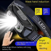 Rechargeable LED Headlamp with Motion Sensor - Hands-Free Outdoor Lighting by Mead's Supply & Equipment Outfitters limited