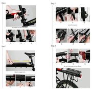 g8buynz Bicycle Rear Bike Cargo Rack,110 Lbs Capacity Aluminum Alloy Bicycle Rear Rack Bicycle Rear Bike Cargo Rack,110 Lbs Capacity Aluminum Alloy Bicycle Rear Rack
