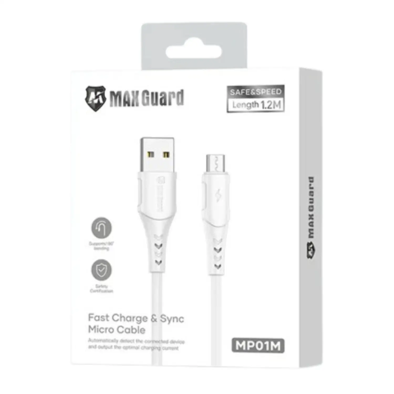 Maxguard 1.2m USB-A to Micro Cable MP01M by 9eight5