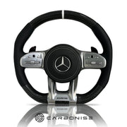 Mercedes-Benz Steering Wheel (Carbon Fiber+Perforated Leather) #09 by CARBONISE
