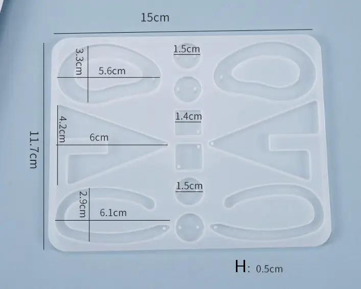 DIY Silicone Resin Moulds Earrings Pendant Epoxy Casting Moulds - 09 by Resin Art NZ